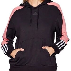 Adidas Women's Essentials Colorblocked Hoodie - Black/Hazr